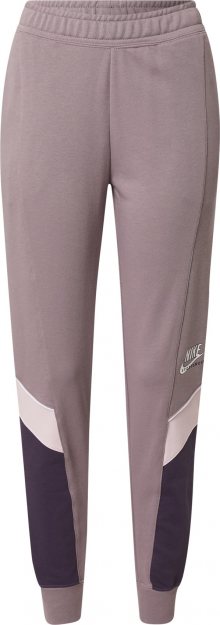 Nike Sportswear Kalhoty bílá / tmavě fialová / šeříková