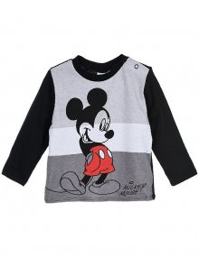 Mickey mouse černé chlapecké tričko s dlouhým rukávem
