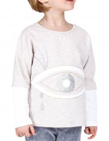 Béžové dívčí tričko s motivem oka