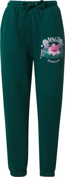 Missguided Kalhoty zelená / mix barev