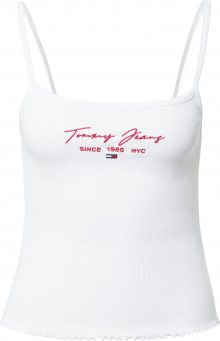 Tommy Jeans Top modrá / světle červená / bílá