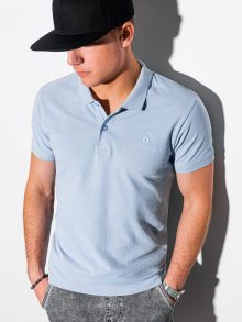 Ombre Clothing Jednoduchá světle modrá polokošile S1374