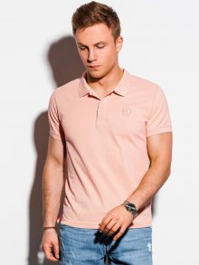 Ombre Clothing Jednoduchá broskvová polokošile S1374
