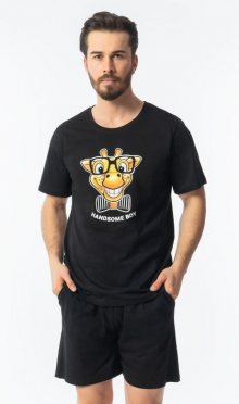 Pánské pyžamo šortky Handsome boy | černá | XL