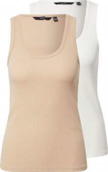VERO MODA Top \'JESSICA\' béžová / bílá