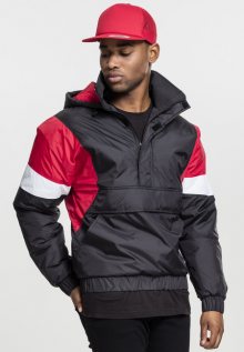 Urban Classics 3 Tone Pull Over Jacket black/fire red/white - S