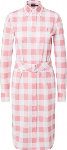 Polo Ralph Lauren Košilové šaty \'HEIDI\' pink / bílá