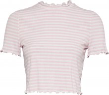 VERO MODA Tričko \'ARIA\' růžová / bílá