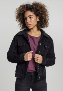Urban Classics Ladies Sherpa Cordury Jacket black/black - XS