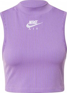 Nike Sportswear Top světle fialová / bílá