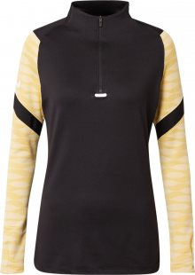 NIKE Funkční tričko \'Strike\' černá / světle žlutá / zlatě žlutá / bílá