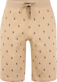 Polo Ralph Lauren Pyžamové kalhoty béžová / námořnická modř