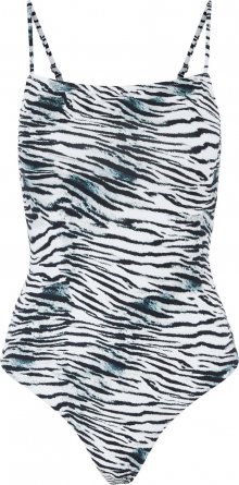 PIECES Plavky \'Ginette\' bílá / petrolejová / černá