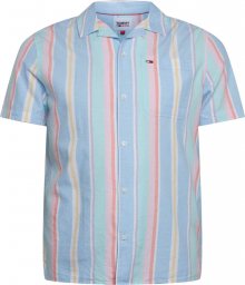 Tommy Jeans Košile kouřově modrá / hořčicová / růžová / pastelově oranžová / mátová