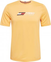 Tommy Sport Funkční tričko jasně oranžová / černá / bílá / červená