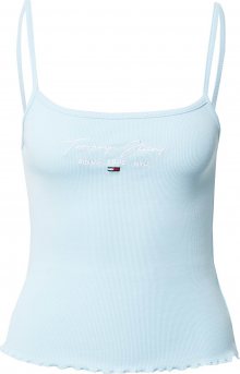 Tommy Jeans Top světlemodrá / bílá