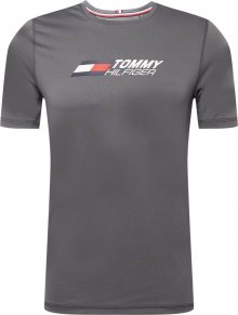 Tommy Sport Funkční tričko \'ESSENTIALS\' tmavě šedá / bílá / námořnická modř / červená