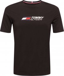 Tommy Sport Funkční tričko černá / námořnická modř / bílá / červená