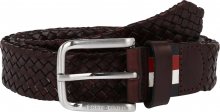 TOMMY HILFIGER Opasek kaštanově hnědá / bílá / červená / noční modrá