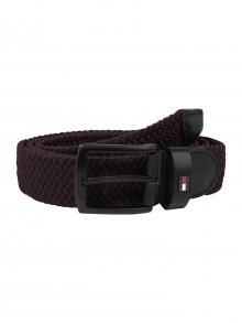 TOMMY HILFIGER Opasek \'DENTON\' burgundská červeň / černá / bílá / světle červená