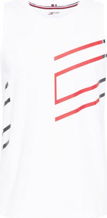 Tommy Sport Funkční tričko bílá / červená / černá