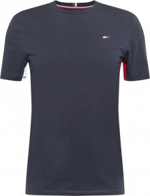 Tommy Sport Funkční tričko tmavě modrá / bílá / červená