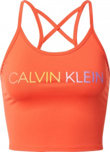 Calvin Klein Performance Sportovní top oranžová / stříbrná
