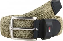 TOMMY HILFIGER Opasek \'DENTON\' olivová / černá