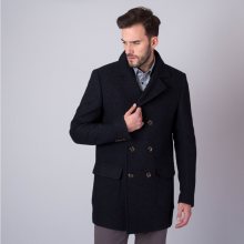 Pánský kabát Willsoor (výška 176-182 i 188-194) 7436 v černé barvě