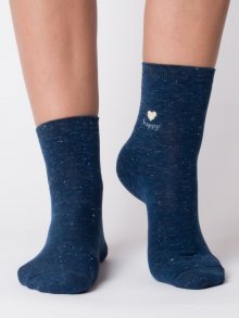 Tmavě modré ponožky s lesklou nití 38-42