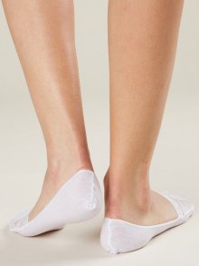 Růžové a bílé dámské ponožky - ťapky 2 páry 35-39