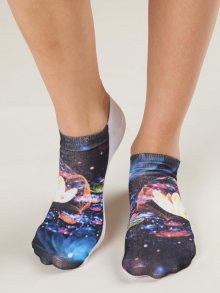 Kotníkové ponožky s barevným potiskem 35-39