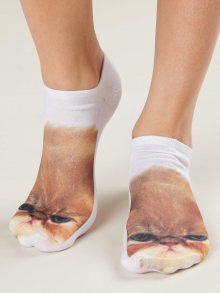 Krátké ponožky s kočičím potiskem 35-39