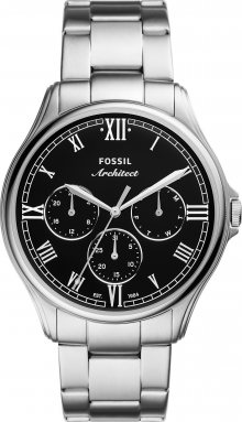 FOSSIL Analogové hodinky stříbrná / černá