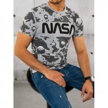 Pánské tričko s potiskem šedé NASA