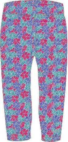 MARINE - dívčí kalhoty 3/4 - květinové - 2117