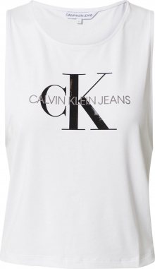 Calvin Klein Jeans Top bílá / černá