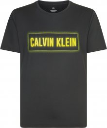 Calvin Klein Performance Funkční tričko svítivě žlutá / černá