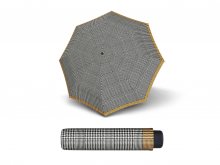s.Oliver Smart Uni Glencheck golden sand skládací mini deštník - Šedá