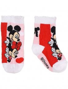 Disney minnie mouse - růžovo-bílé dívčí ponožky