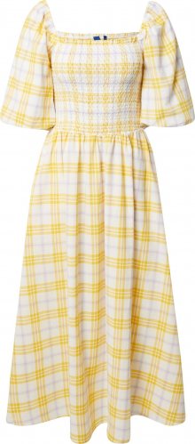 Résumé Šaty \'Ebony\' žlutá / bílá / světlemodrá