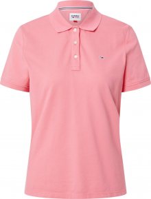 Tommy Jeans Tričko světle růžová / tmavě modrá / bílá / červená