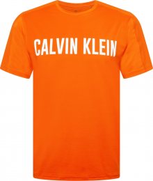 Calvin Klein Performance Funkční tričko oranžová / bílá