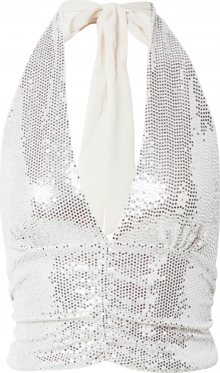 Gina Tricot Top béžová / stříbrná