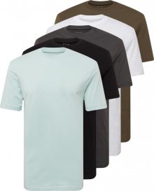 River Island Tričko khaki / bílá / černá / šedá / mátová