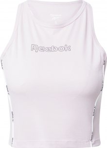 REEBOK Sportovní top pastelově růžová / bílá / černá