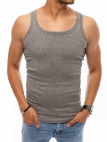 Dstreet Jednoduché tmavě šedé tílko