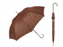 Cachemir Elegance dámský holový vystřelovací deštník - Hnědá