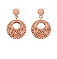 Hot Diamonds Nadčasové bronzové náušnice s diamanty Quest Filigree DE658