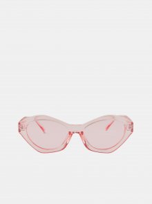 Růžové sluneční transparentní brýle Pieces Laura